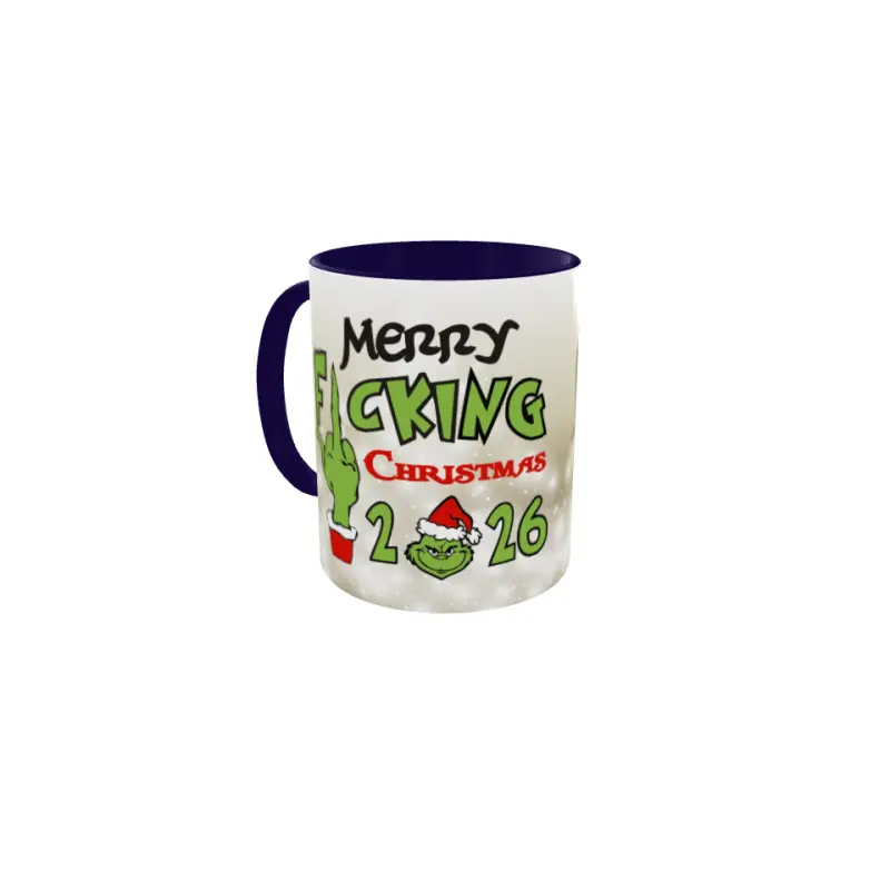 Merry f_ucking christmas ( anul curent ), cana din ceramica, 330ml, model cgs1803